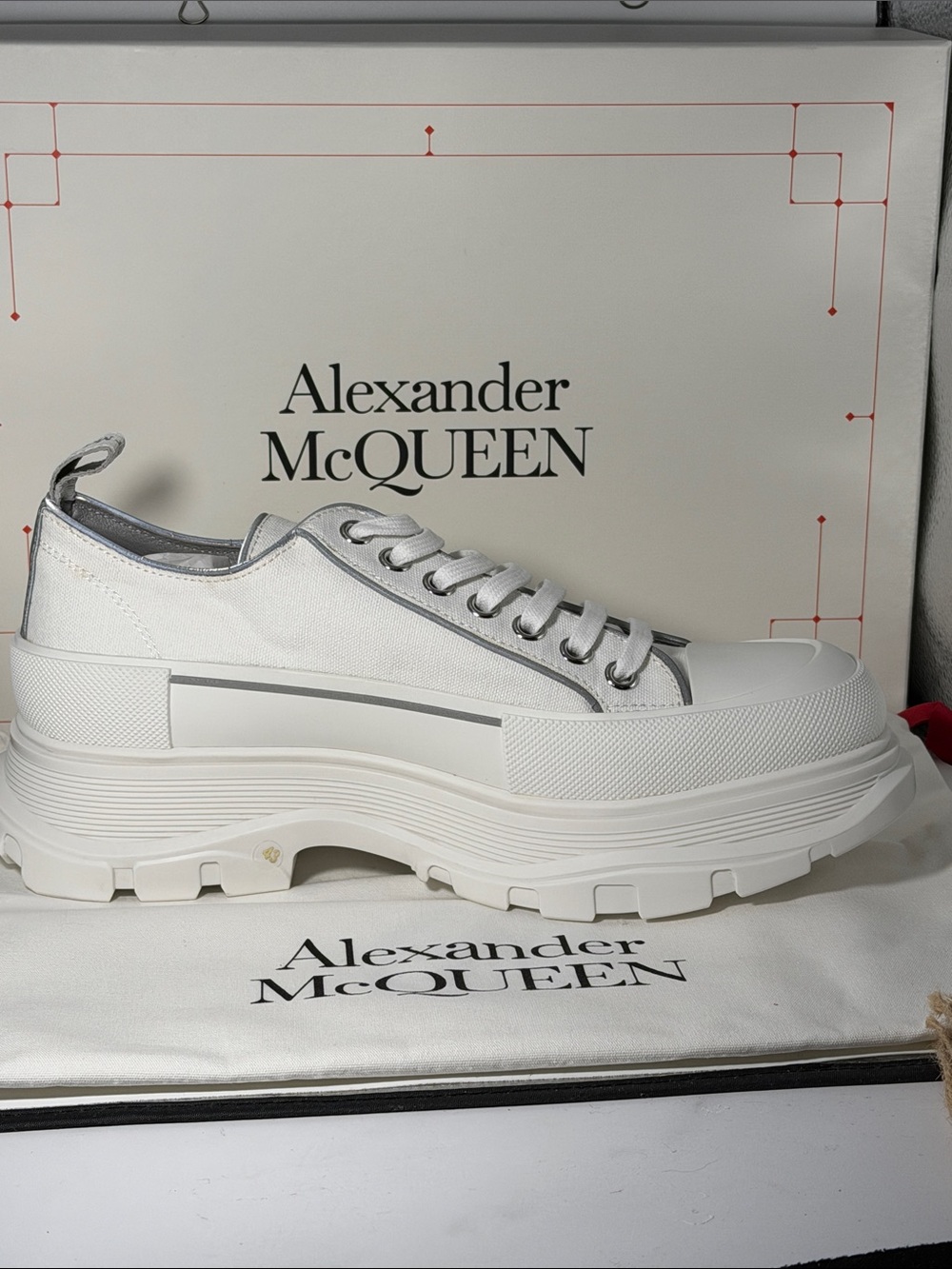 Alexander McQueen Tread Slick Canvas Sneakers Sz 43 NWT
